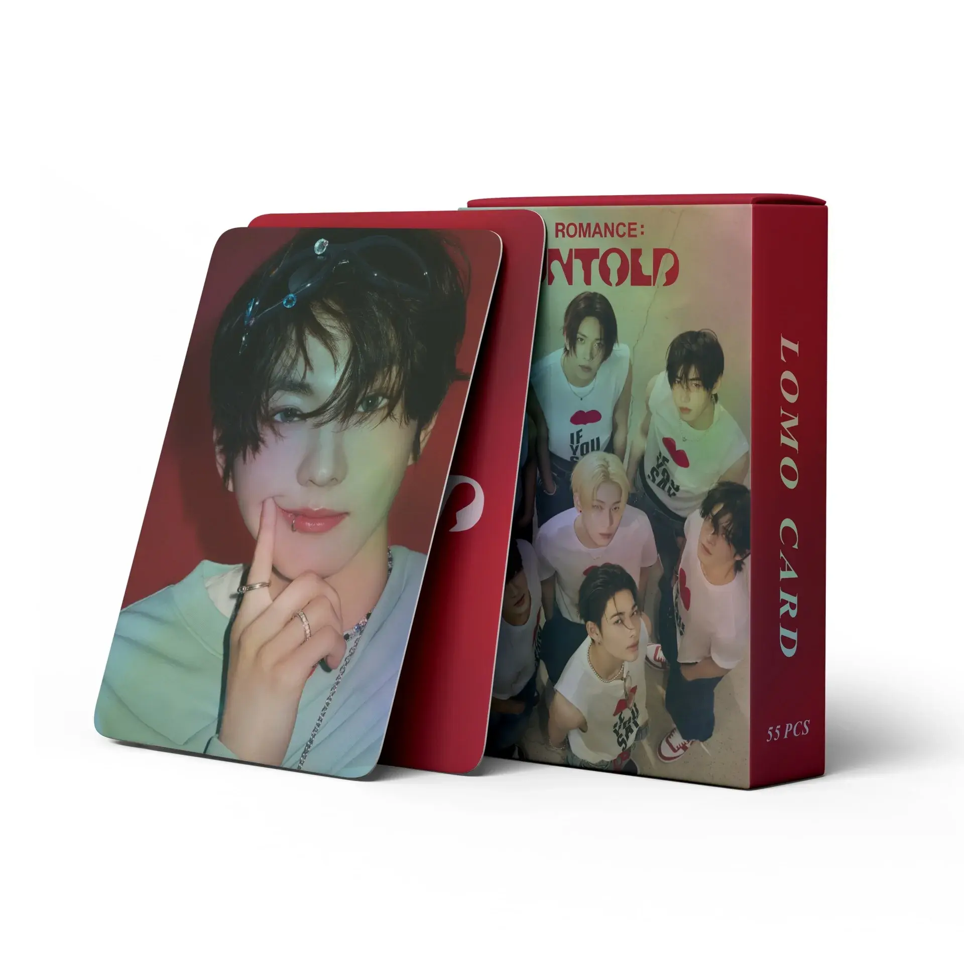 Kpop 55Pcs Boys Idol New Album ROMANCE : UNTOLD Lomo Card Photocards High Quality Double Sided Printd Postcards Fans Collection
