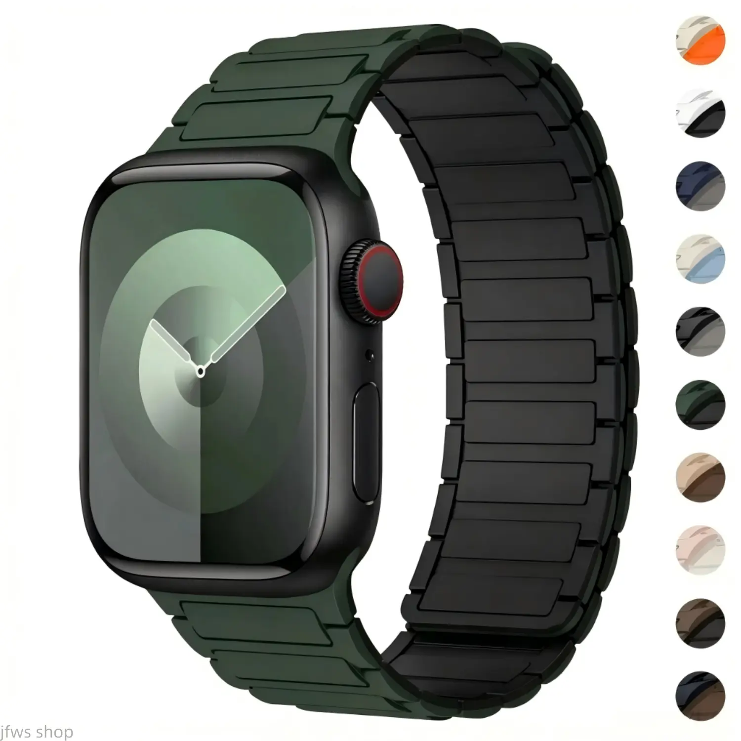 Magnetic Loop Silicone iWatch Band Accessory - Adjustable Stretch Wristband, Soft Lightweight Breathable Strap Compatible With 38/41/45/49mm Ultra 2 SE Series 3-9, Wearable for Fitness Daily Use, Accessories homedecor