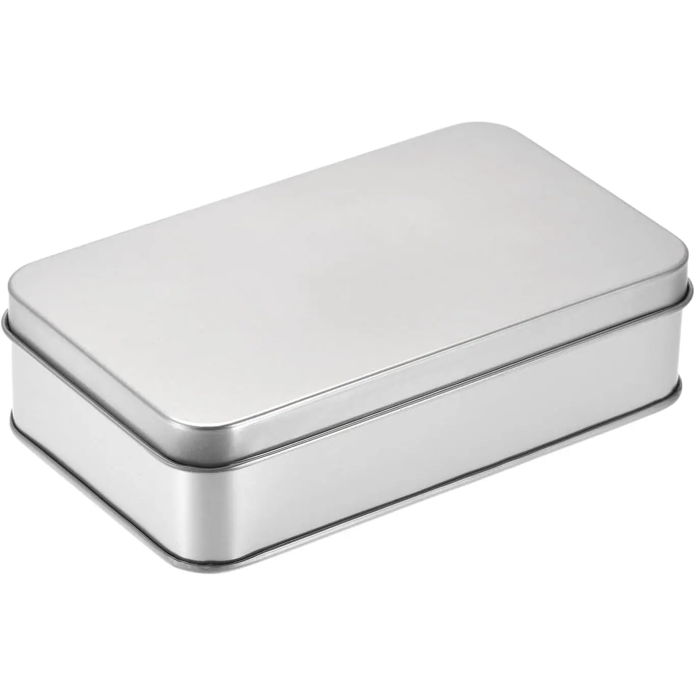 Metal Tin Box, 5.31" x 3.15" x 1.38" Rectangular Empty Tinplate Containers with ,  Tone, for  Organizer, Candles, Gifts,  , Crafts Storage