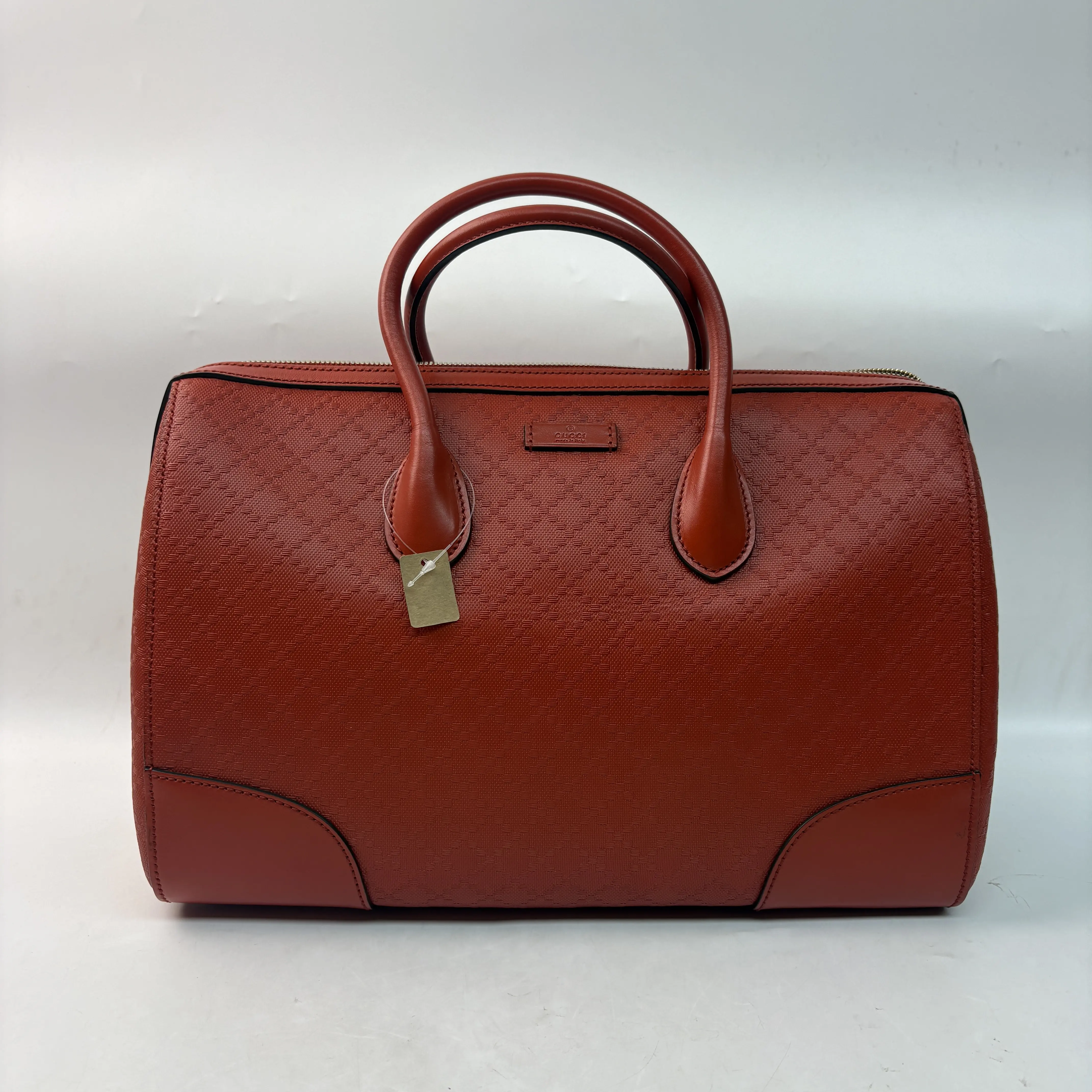 Pre-owned Calfskin Crossbody Bags Gucci Orange Leather Bright Diamante Satchel