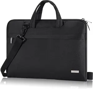 Laptop Bag 13 14 Inch,  Computer Sleeve Carrying Case with  Straps & Handle Compatible with Macbook Air 13 M2/M3/M4, MacBook Pro 13/14,    Chromebook 14, Black