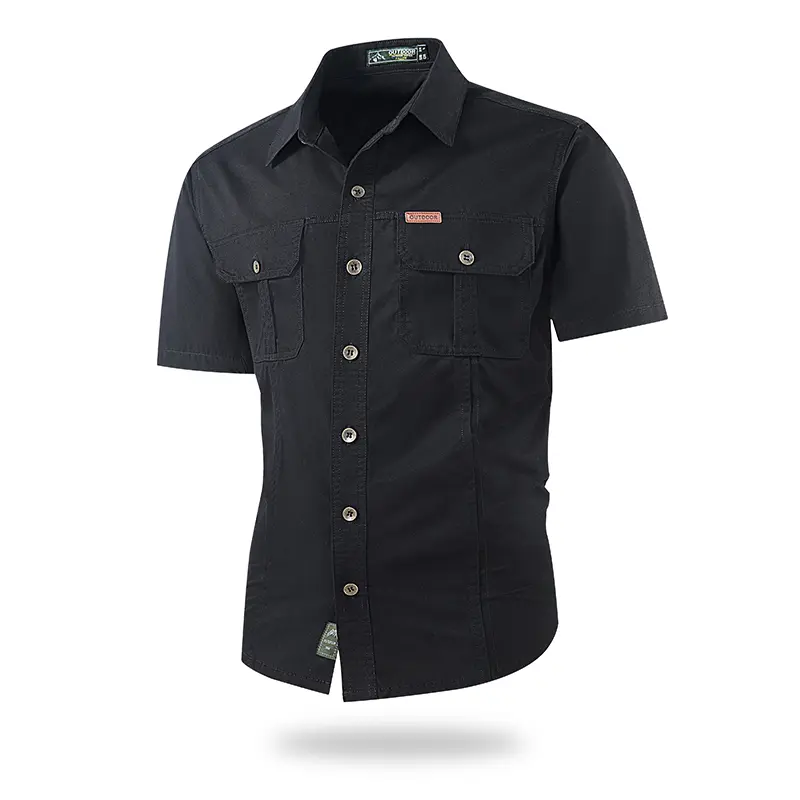 Single pack: summer outdoor casual short-sleeve work shirt with multiple pockets, lightweight design,fathersdaygift Single pack: summer outdoor casual short-sleeve work shirt with multiple pockets, lightweight design,fathersdaygift