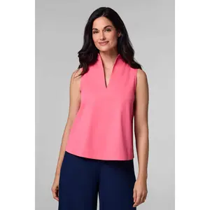Women's Cape Coral Stand Collar Blouse | Sunkist Coral