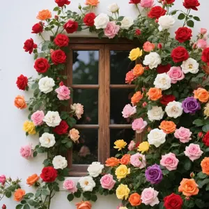 300pcs Color Splash Climbing Rose Seeds – Bold & Beautiful Vines for Fences, Pergolas & Garden Backdrops