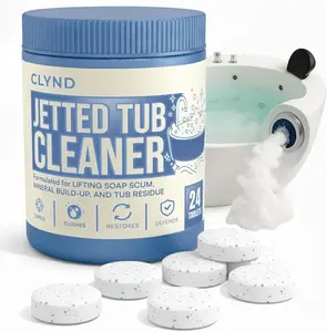 Jetted Tub Cleaner for the Jets and the Tubes 24 Tablets Hot Tub Cleaner for Jet Bathtub Heavy Duty