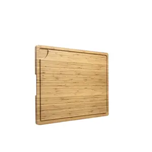 Extra Large Bamboo Cutting Board 25x18 Inch, Pre-Oiled Cutting Board with Juice Grooves and Handles, Suitable for Cutting Meat and Vegetables, Easy to Clean Kitchen Cutting Board