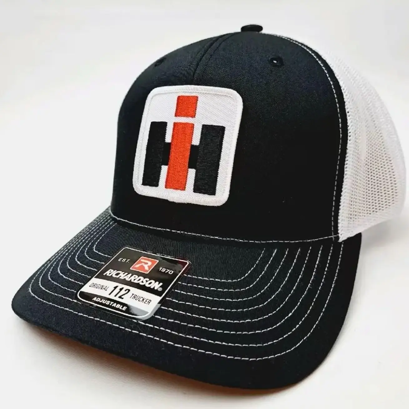 International Harvester Embroidered Patch Richardson 112 Trucker Mesh Snapback Cap Hat and Adjustable Fit for Men and Women