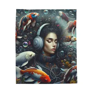 Aquatic Melody Escape- Plush Blanket
