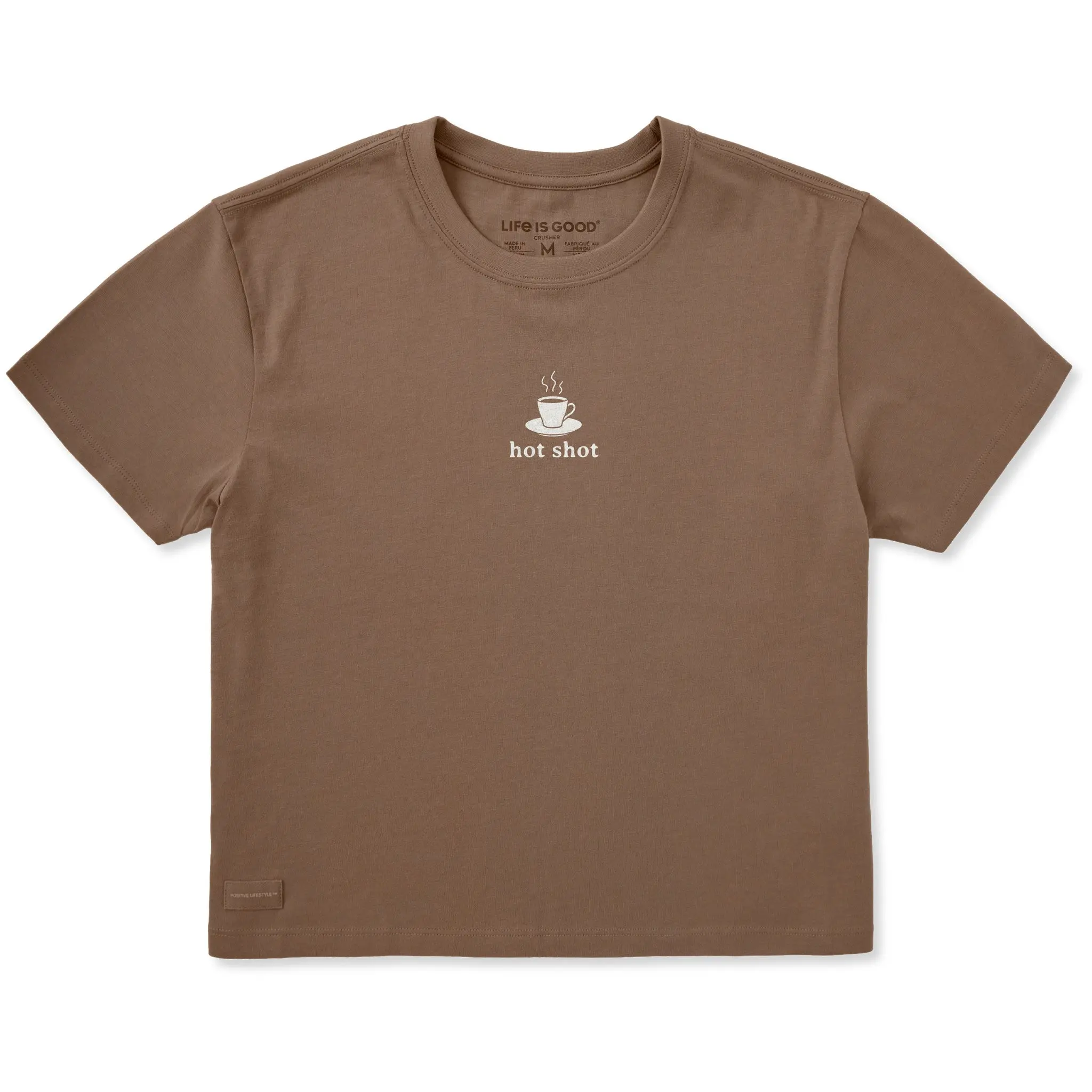 Women's Hot Shot Espresso Short Sleeve Crusher Boxy Tee