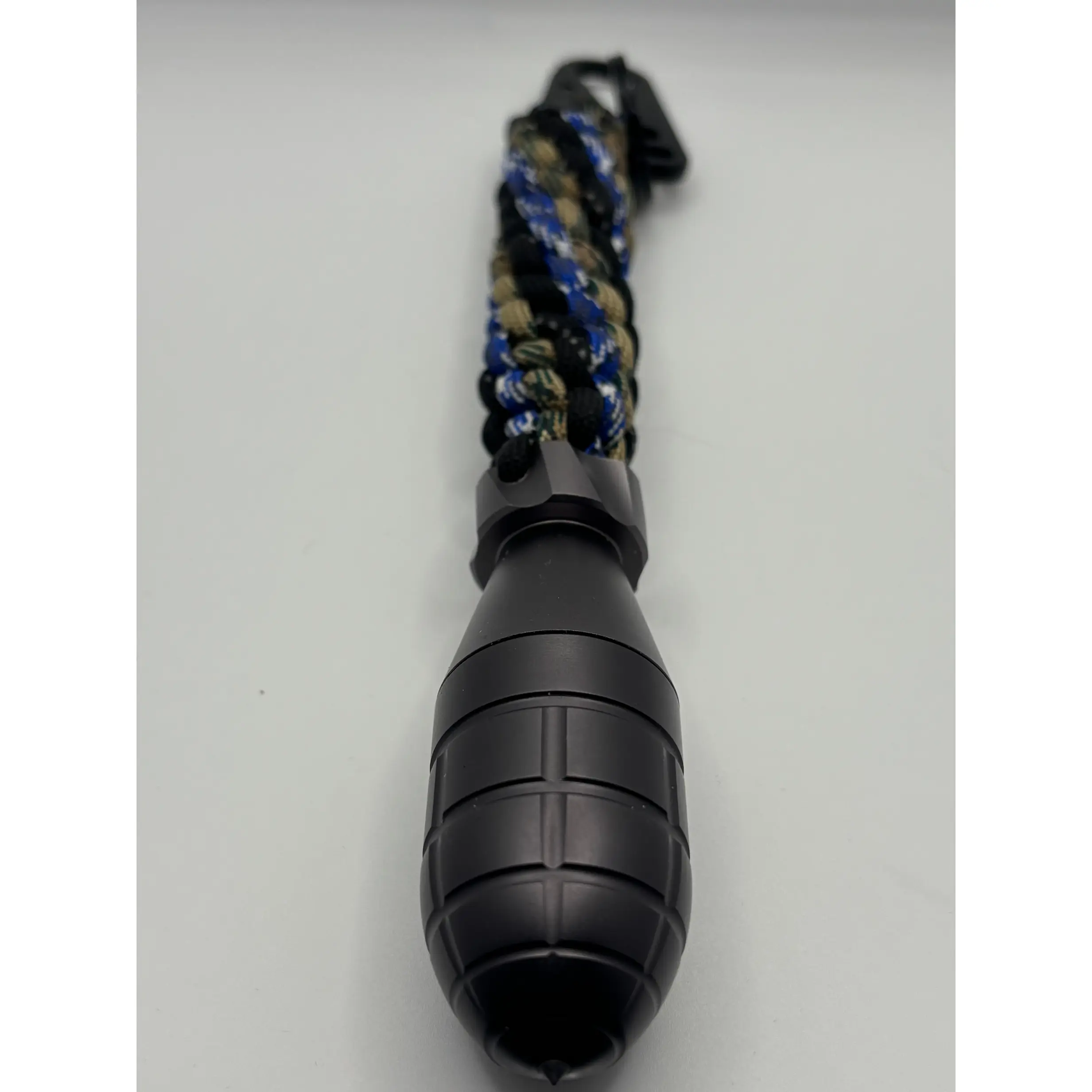 Handmade 6-Strand Cinn Weave Paracord Keychain with Waterproof Container