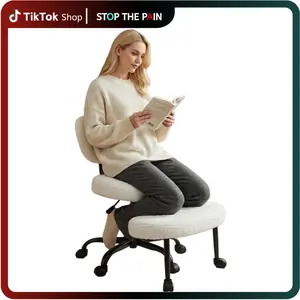 Ergonomic Cross-Leg Chair Set with Plush Teddy Fleece & Ottoman - Adjustable Height Lumbar Support & Casters Ultra-Soft Cloud-Like Cushion Relieves Back Pain for Work Gaming & Meditation Premium White TeddyFur Design for Modern Home Office