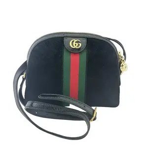 Pre-owned GUCCI Suede Shoulder Bags Ophidia GG Small Shoulder Bag in Black