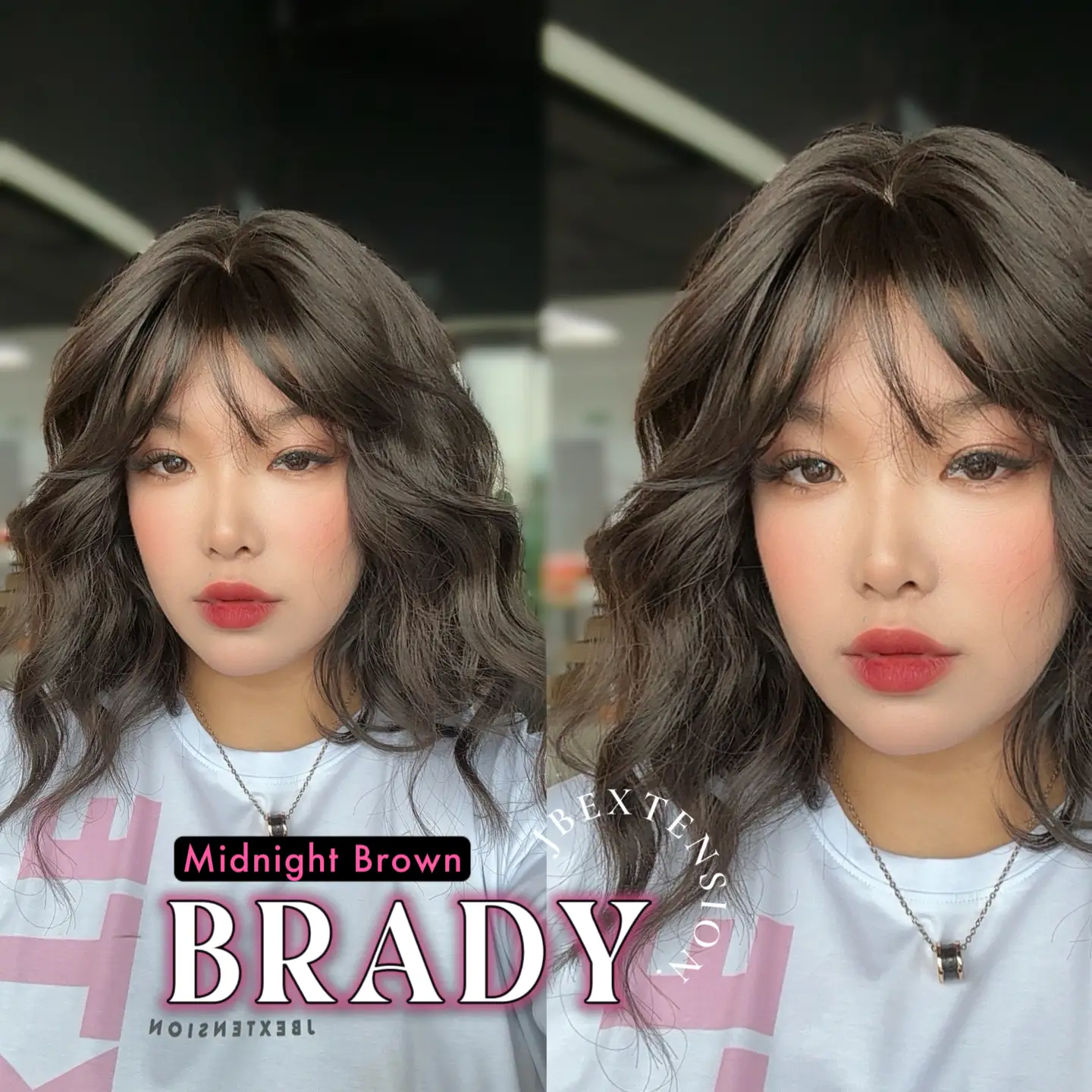 JBEXTENSION 12 Inches Scalpiana Wave 3.5X4 Hard Silky Top Natural Scalp Effect Wig with Bang BRADY