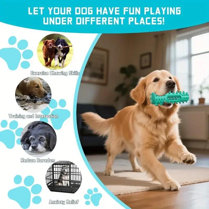 3-in-1 Set Dental Chew Stick Cooling Toothbrush Toy Freezable Ice Chew Toy For Gum Massage Small Medium Breeds Outdoor Bungee 1-Pack