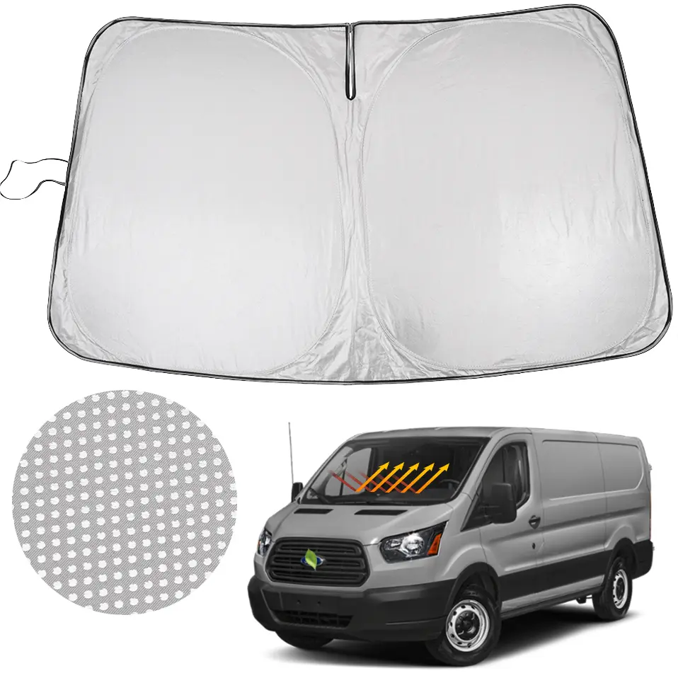 Windshield Sun Shade For 2015-2026 Ford Transit, Wagon XL, Wagon XLT, Cargo Vehicle & Connect Van XL, 240T 5-Layer Protector, Foldable Sun Visor Accessories, Effective UV Rays Blocking, Keep Your Vehicle Cooler