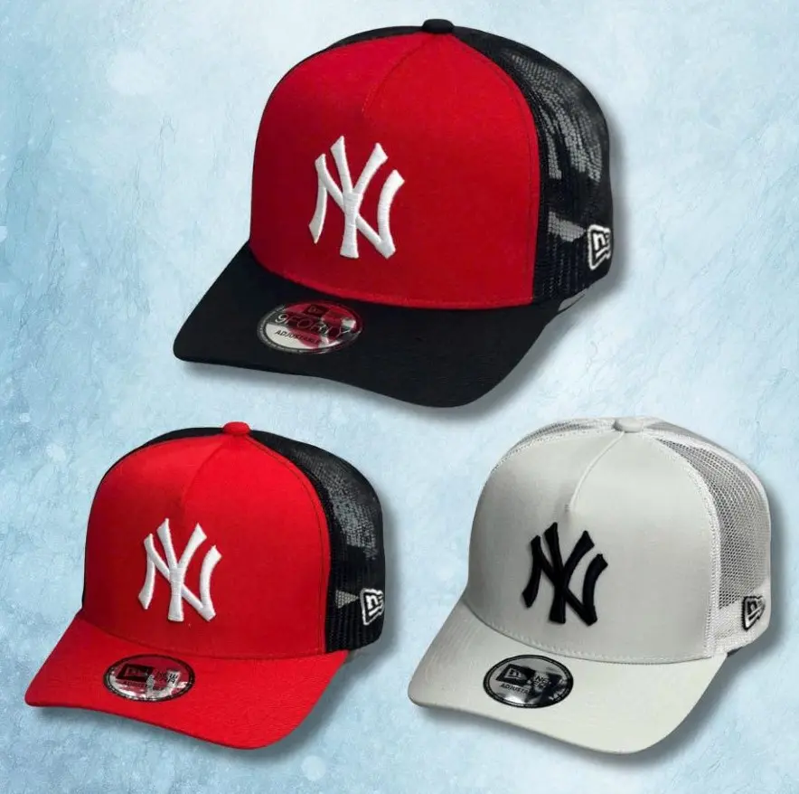 New Era Premium Unisex Trucker Baseball Cap/ Basketball cap with Breathable Mesh Back Adjustable Snapback Closure Navy Blue One Size Fits Most Adults