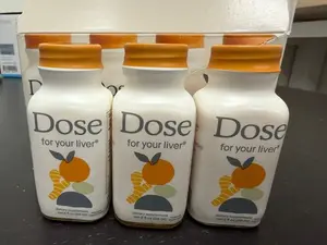 DOSE Liver Support Wellness Shot 2 oz – USDA Organic Turmeric, Milk Thistle, Dandelion Root & Antioxidant Supplement