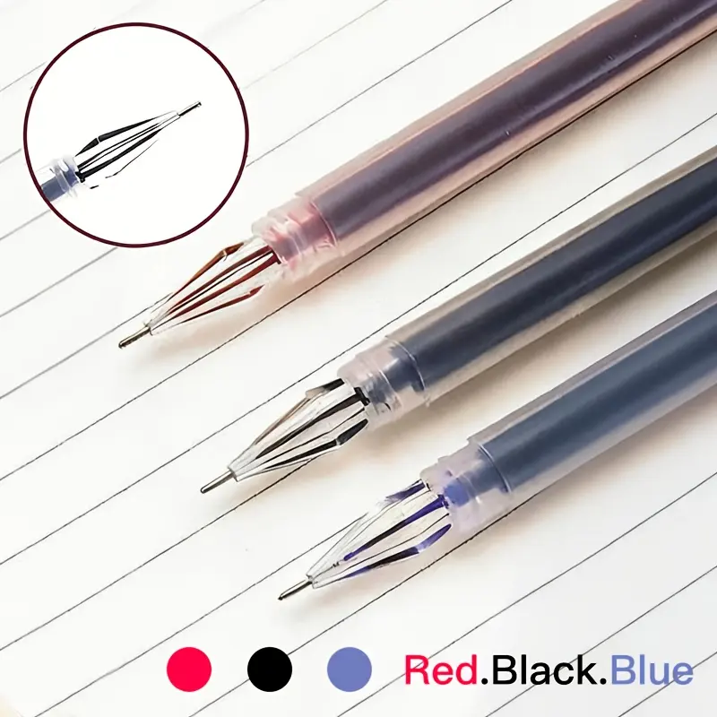 0.38mm, Fast Drying Ink, Black/Blue/Red - Ideal Pen for Exams and Office Use, Fine-niped Pen for Writing, Smooth Writing Pens, Writing Tools