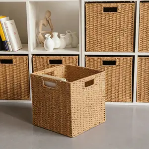 Woven Wicker Laundry Basket with Adjustable Lid, Foldable Steel Frame, Ideal for Home Bathroom Bedroom, Holiday Gift