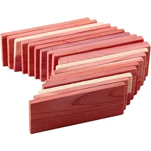 Cedar Blocks for Closet Storage,100% Aromatic Red Ceder Blocks Cedar Planks Chips 16pcs for Closet Drawers 100% Natural Wood Chips