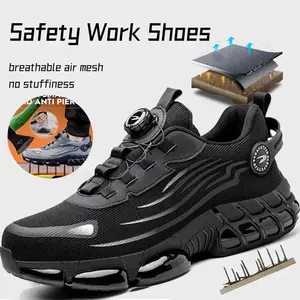 Indestructible Safety Work Shoes Steel Toe Breathable Work Boots Mens' shoes