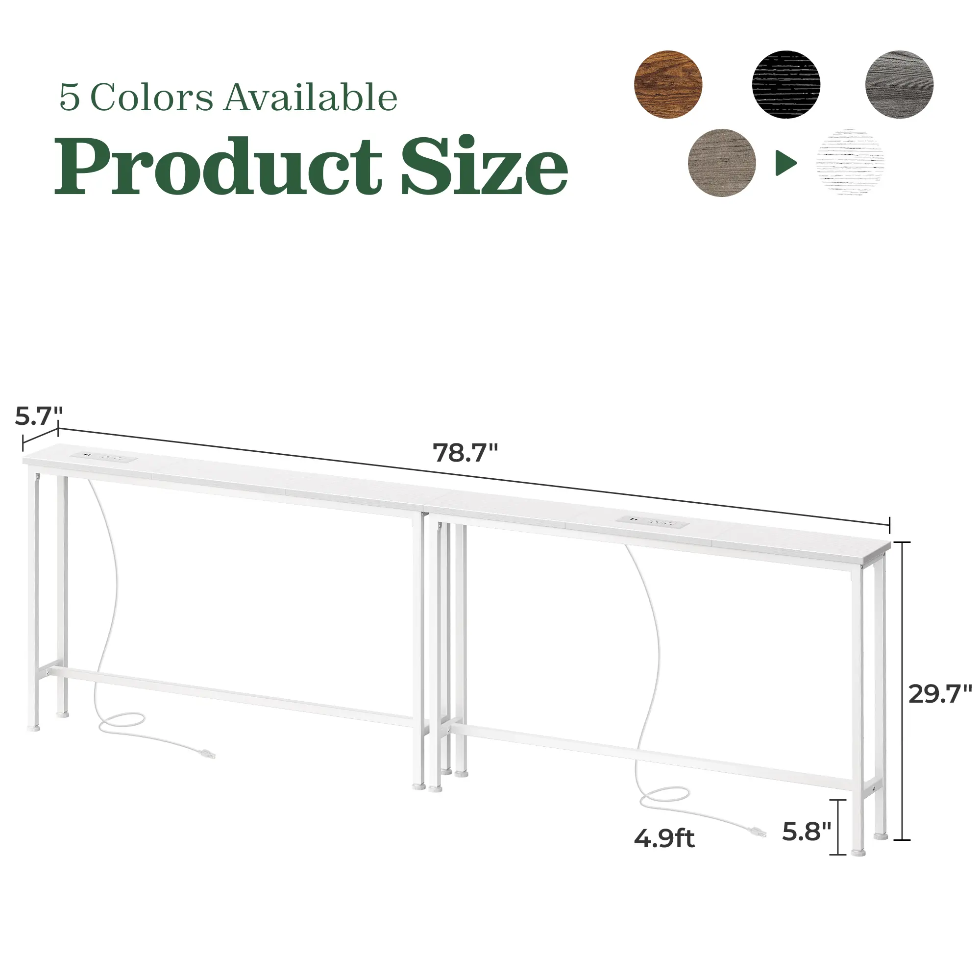 5.7 x 39.4 x 29.7, White, Set of 2