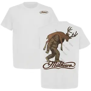 Mathews Archery Bigfoot Deer Carry T-Shirt, Gift for Mathews Archery Fans, Unisex Short Sleeve Casual 100% Cotton, Tactical Gear, Made in USA