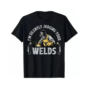 NWT Funny Welder I'm Silently Judging Your Welds T-Shirt Gift Unisex T-Shirt, Comfortable & fashionable, 2025