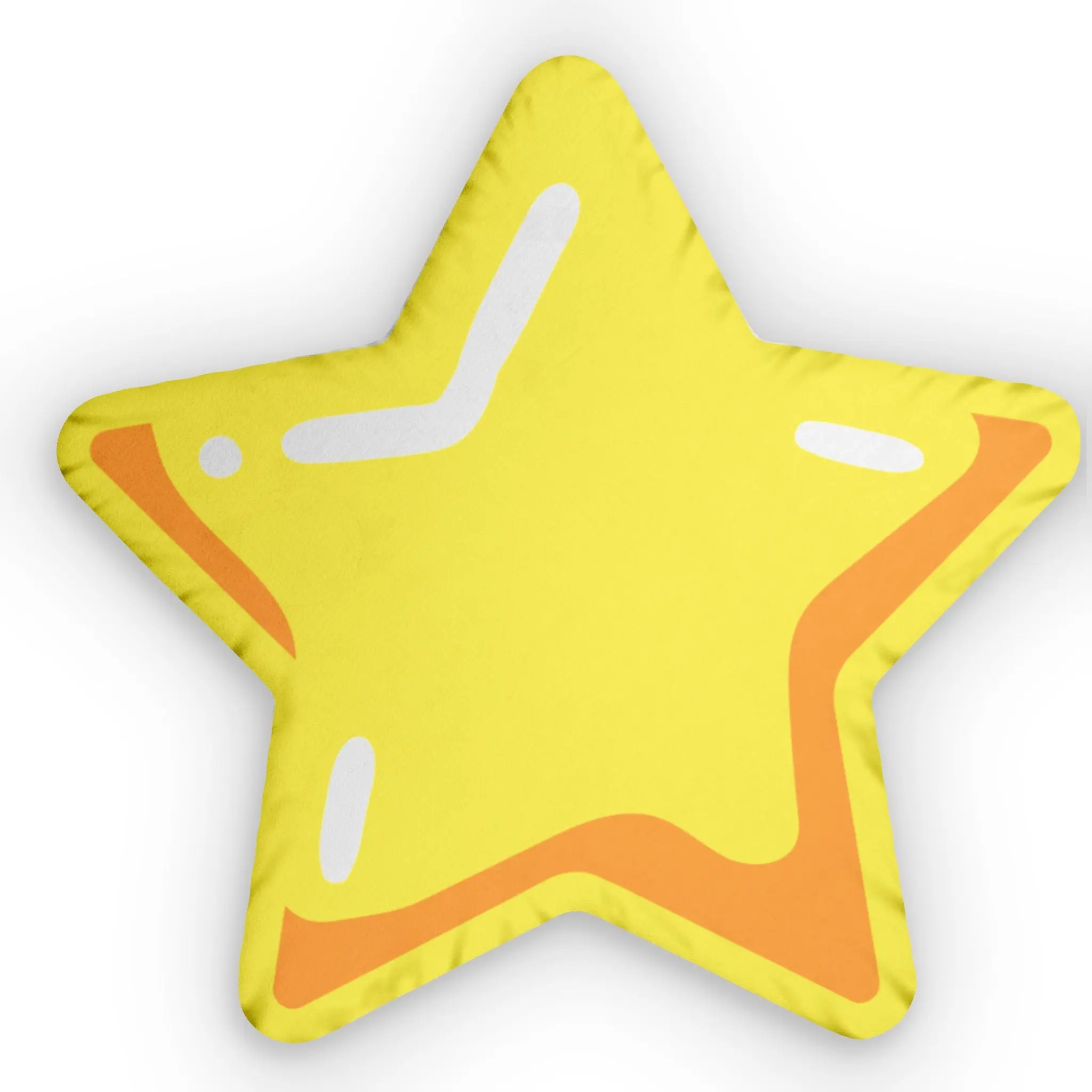 Star Throw Pillow — Yellow Star Custom Shaped Pillow