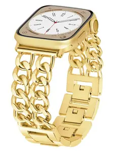 Metal Dual Chain Adjustable Watch Strap Bracelet, Smart Watch Straps, Fits Ultra2 1 Se S9 8 7 6 5 4 3 2 1 Series, Unisex Smartwatch Accessory