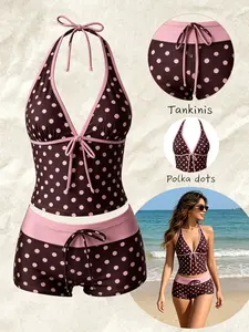 2026 New Summer Women's Two-Piece Plaid Bikini Set, Retro Sportswear, Perfect for Pool Parties and Luxury Beach Vacations