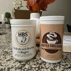 Hydrolyzed Bovine peptide Coffee Flavored Collagen for Men & Women - Colageno - Hair, Skin, Nail & Joint Support & with Vitamin C Fron Acerola Fruit & B12 - without Dairy Or Added Sugar - 30 serving