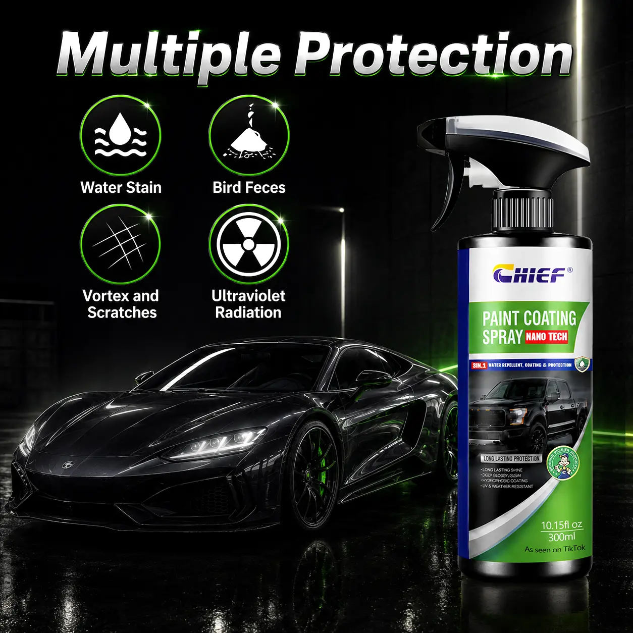 CHIEF 4-in-1 Paint Coating Spray | Multi-Protection Polish Agent for Cars, Trucks & RVs CHIEF 4-in-1 Paint Coating Spray | Multi-Protection Polish Agent for Cars, Trucks & RVs