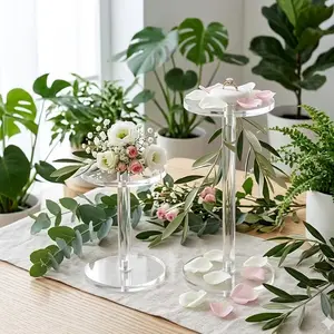 Acrylic Display Stand, Jewelry and Small Decorations Holder, Transparent Column Flower Arrangement Stand, Wedding Centerpiece, Party Table Decor