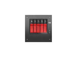 iStarUSA S-35-DE5RD Black Aluminum / Steel Tower Compact Stylish 5 x 3.5" Hotswap Trayless mini-ITX Tower - Red HDD Handle