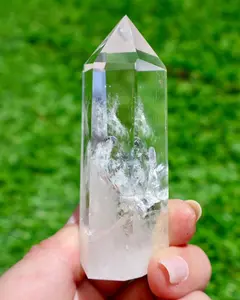 Clear Quartz Crystal Point with Premium Clarity and Thicker Base, 3 inch