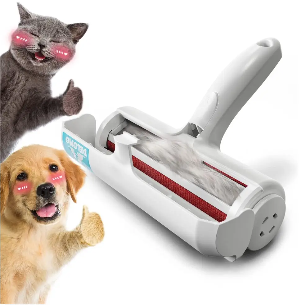 DELOMO Pet Hair Removal Tool, Pet Hair Remover - Lint Roller for Pet Hair - Cat and Dog Hair Remover for Couch, Furniture, Carpet, Car Seat, Reusable