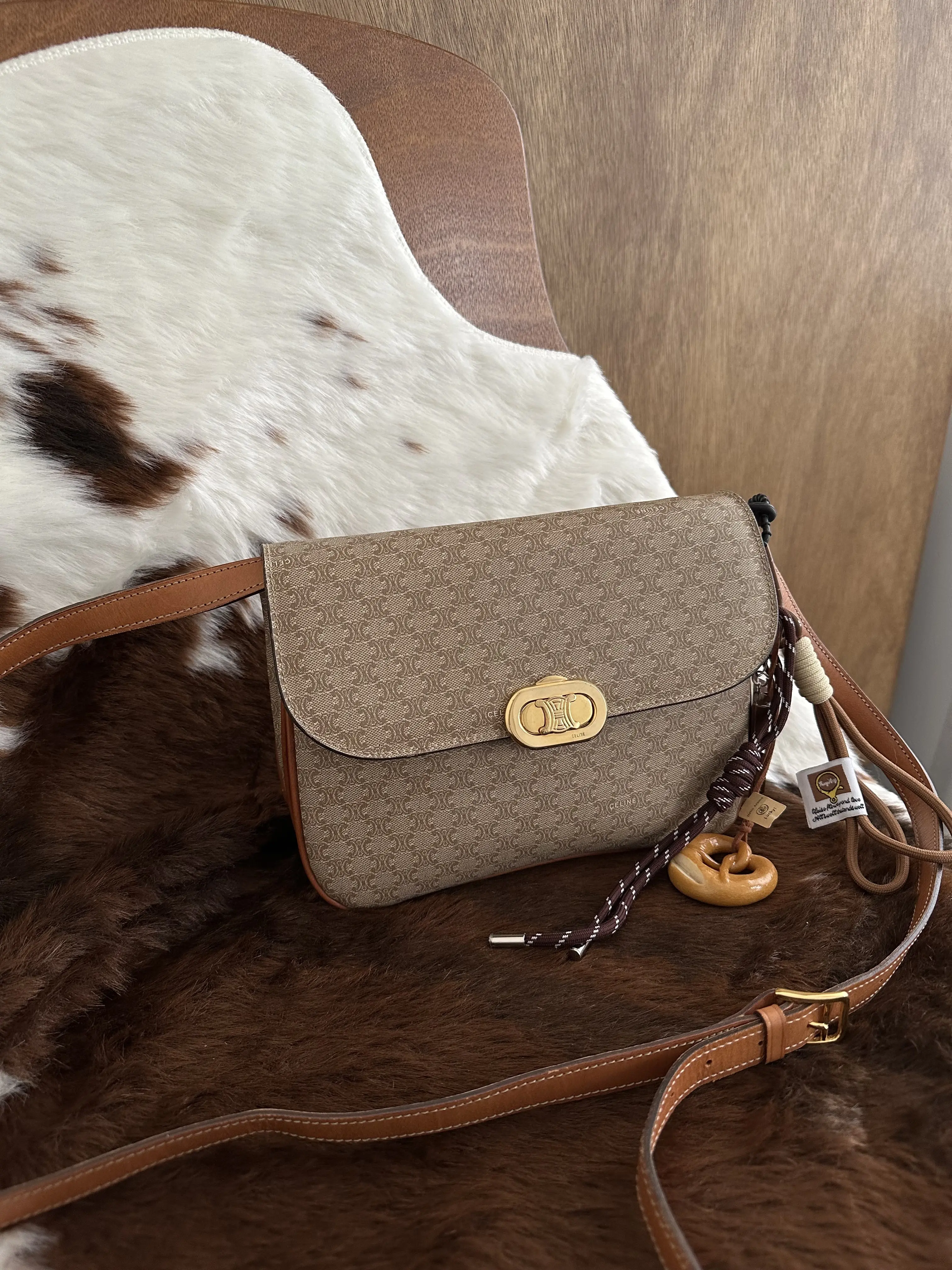 Pre-owned Celine PVCLeather Shoulder Bags / Macadam Triomphe Shoulder Bag in PVC Leather
