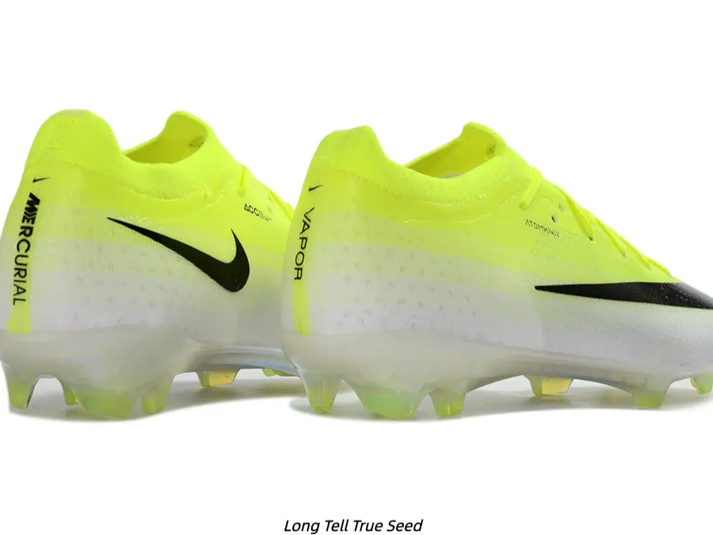 Neon Yellow & Black Soccer Cleats - Lightweight FG Boots for Men & Youth, Natural Grass Ready