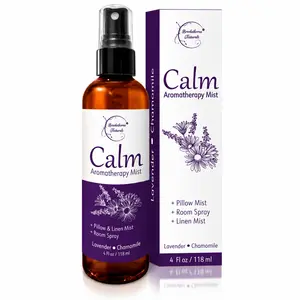 Calm Aromatherapy Mist with Lavender & Chamomile - Natural Sleep & Pillow Spray by Brookethorne Naturals