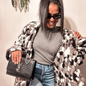 Hand Knit Chunky Jacket | Cozy Bubble Knit Cardigan | Plush Handmade Sweater | Custom Colors Available