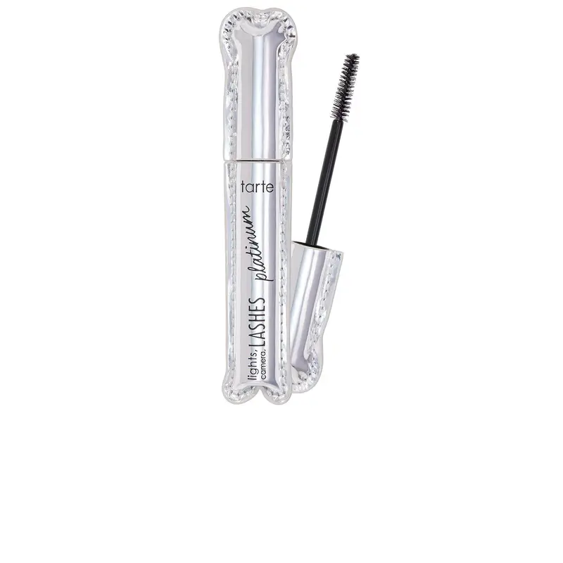 tarte Lights, Camera, Lashes Platinum Nourishing Olive Serum-Infused Voluminous Lengthening Mascara - Black, Smudge-Proof, Fluffy Lashes Cosmetic, Green Tea-Infused Makeup Product