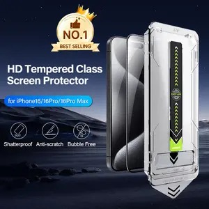 Tempered Glass Screen Protector for iPhone 16/16 Pro/16 Pro Max - Auto Dust Removal, Anti-Scratch, Bubble-Free, HD Clear, 9H Hardness, Easy Install multifunctional wireless charger Protection Net Protective Smartphone Cellphone Casing phone  premium case