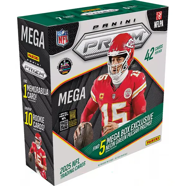 2025 Panini Prizm Football Mega Box (Neon Green)