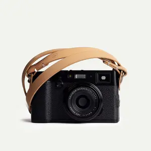 Evergreen Minimalist Leather Camera Strap 28"/38”(light tan)