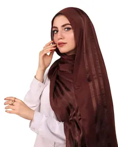 Luxury Muslim Hijab For Women Cotton Gauze Plain Shawl Head Scarf Women Hijab Wrap (200x95cm)