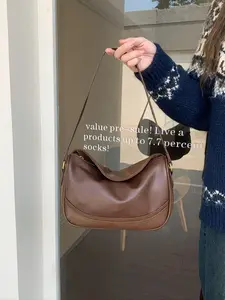 New Autumn Winter Unique Design Handbag, Vintage Single Shoulder Underarm Bag, Versatile Crossbody Dumpling Bag for Women, Hobo Crossbody Bags