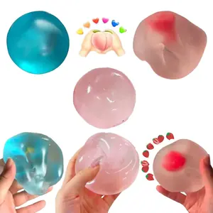 2026Blue Maltose Squishy Toys Anti Stress Sensory Fidgets Toy Soft Simulated Transparent Blue Maltose Slow-rebound Decompression Toy