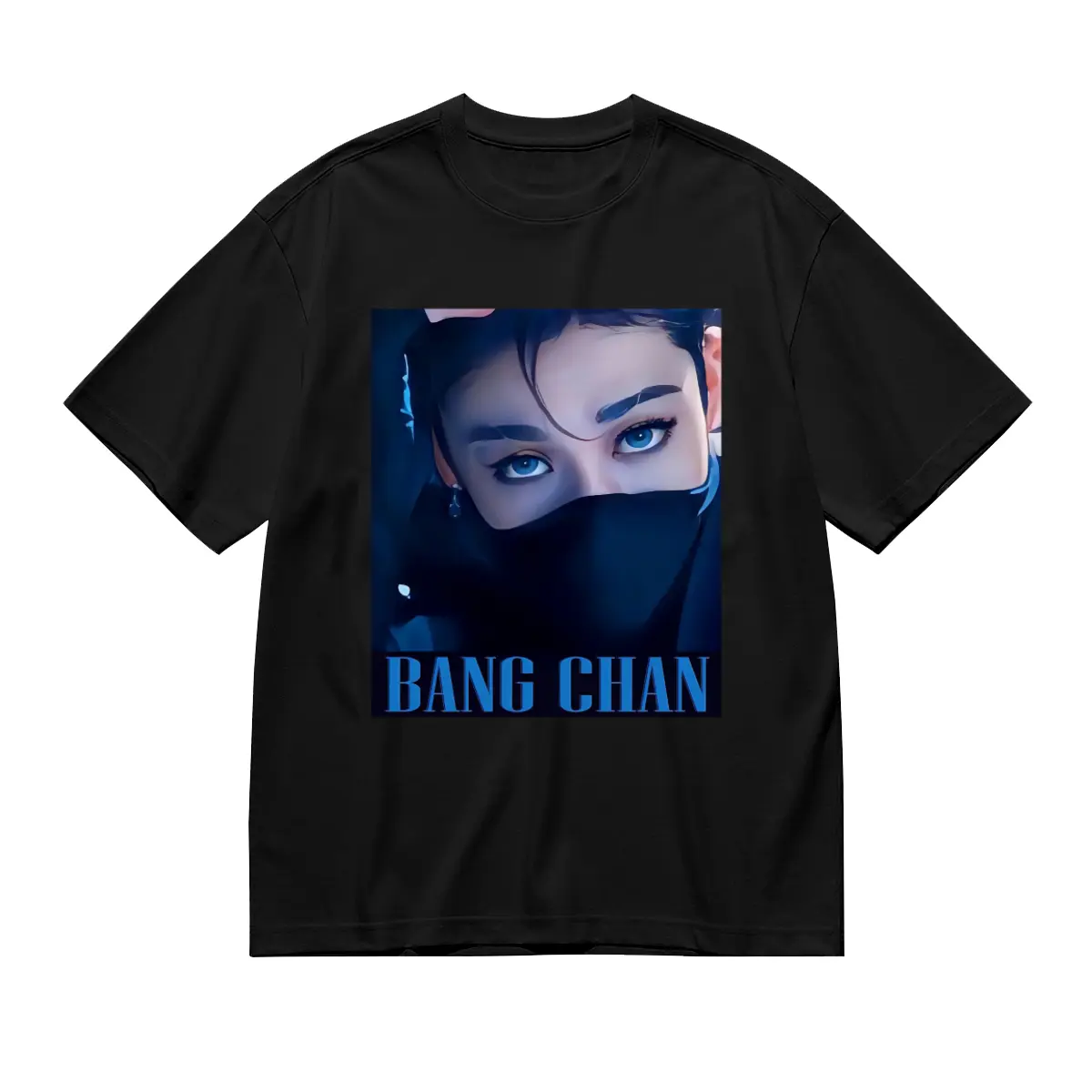 1Pc Wonderful Bang Chan Kpop Idol Graphic Print T-Shirt - 100% Cotton Breathable Moisture-Wicking Crew Neck Short Sleeve Tee - Black Casual Athletic Wear for Men & Women - Running, Beach, Parties, All-Season Comfort