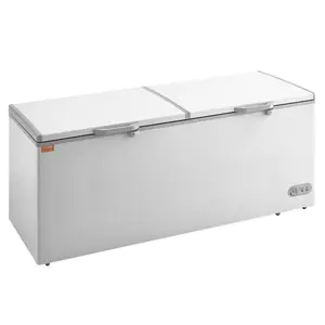 VEVOR Chest Freezer, 19.8 Cu. ft/ 561 L Large Deep Freezer with Split Top Double Locking Lids, Freestanding Commercial Chest Freezer 4 Removable Baskets, 7-Level Adjustable Temp, LED Light, 6 Wheels